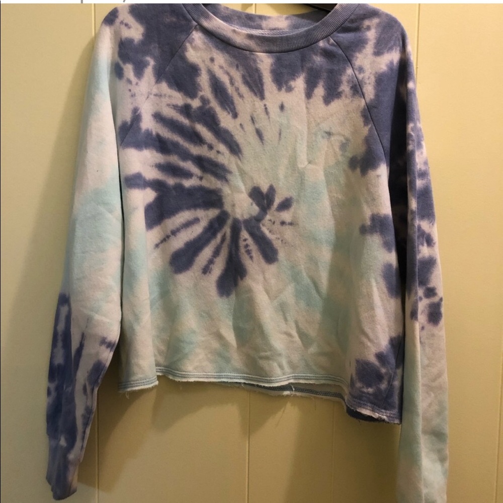 Pink rose tie dye sweater